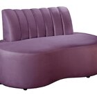 Sofá Redondo Curvo Orgânico Namoradeira Doha Roxo