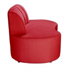 Sofá Redondo Curvo Orgânico Namoradeira Doha Vermelho