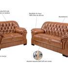 Sofá Rei Conjunto 2 E 3 Lugares Couríssimo Caramelo Fixo Capi