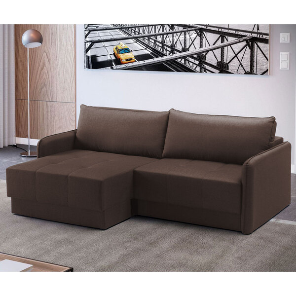 Sofá Retrátil 180 3 Lugares Cm Braço Fino Mola Ensacada D28 R