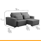 Sofá Retrátil 2,90m Reclinável Espuma D28 Capri Mola Ensacada