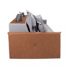 Sofá Retrátil 200cm 2 Lugares Linho Bali  Grafite