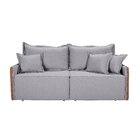 Sofá Retrátil 200cm 2 Lugares Linho Bali  Grafite