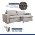 Sofá Retrátil 200cm Barcelona Veludo/creme