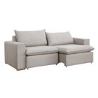 Sofá Retrátil 200cm Barcelona Veludo/creme