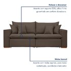 Sofá Retrátil 200cm Barcelona Yescasa Veludo/marrom