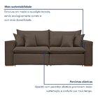 Sofá Retrátil 200cm Barcelona Yescasa Veludo/marrom