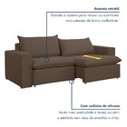 Sofá Retrátil 200cm Barcelona Yescasa Veludo/marrom