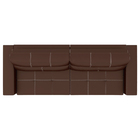 Sofá Retrátil 204cm Nero Couro Marrom - Gran Belo