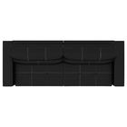 Sofá Retrátil 204cm Nero Couro Preto - Gran Belo