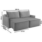 Sofá Retrátil 220cm 4 Lugares Moon 2323 Com Kit Usb E Cama Pa