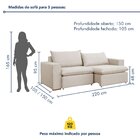 Sofá Retrátil 220cm Barcelona  Linho/cru