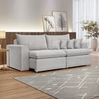 Sofá Retrátil 220cm Barcelona  Linho/gelo