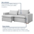 Sofá Retrátil 220cm Barcelona  Linho/gelo