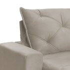Sofá Retrátil 220cm Pilow 25cm Mônaco Bege Claro