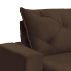 Sofá Retrátil 220cm Pilow 25cm Mônaco Marrom