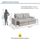Sofá Retrátil 220cm Pilow 25cm Mônaco Yescasa Gelo