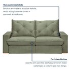 Sofá Retrátil 220cm Pilow 25cm Mônaco Yescasa Verde
