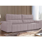 Sofá Retrátil 234 Cm Sala De Estar Leonel Suede Rosê G52 - Gr