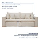 Sofá Retrátil 240cm Barcelona  Linho/cru