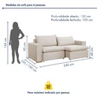 Sofá Retrátil 240cm Barcelona  Linho/cru