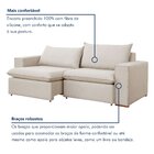 Sofá Retrátil 240cm Barcelona  Linho/cru