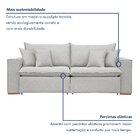 Sofá Retrátil 240cm Barcelona  Linho/gelo