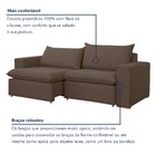 Sofá Retrátil 240cm Barcelona Yescasa Veludo/marrom