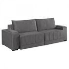 Sofá Retrátil 250 Cm Línea  Cinza