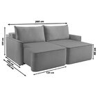 Sofá Retrátil 260cm 4 Lugares Moon 2321  Creme