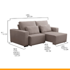 Sofá Retrátil 270 Cm Reclinável Espuma D28 Duplo Molejo Linho