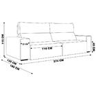 Sofá Retrátil 274 Cm Sala De Estar Leonel Suede Bordô G52 - G