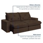 Sofá Retrátil 280cm Pilow 25cm Mônaco Marrom