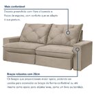 Sofá Retrátil 280cm Pilow 25cm Mônaco Yescasa Bege