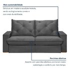 Sofá Retrátil 280cm Pilow 25cm Mônaco Yescasa Cinza
