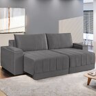 Sofá Retrátil 290 Cm Línea  Cinza