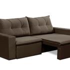 Sofá Retrátil 2 Lugares 1,80m Lara Suede Marrom Rover & Beato