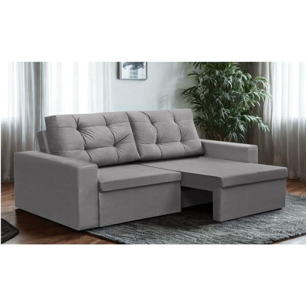 Sofá Retrátil 2 Lugares 1,80m Lara Suede Mirra Decor