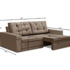 Sofá Retrátil 2 Lugares 1,80m Lia Suede Capuccino  Madelina D