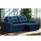 Sofá Retrátil 2 Lugares 1,80m Lisboa Suede Azul Mirra Decor
