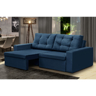 Sofá Retrátil 2 Lugares 1,80m Liz Suede Azul Adonai Estofados