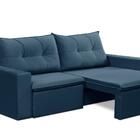 Sofá Retrátil 2 Lugares 1,80m Londres Suede Mirra Decor