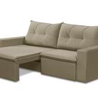 Sofá Retrátil 2 Lugares 1,80m Luana Suede Bege  Madelina Decor