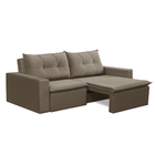 Sofá Retrátil 2 Lugares 1,80m Luna Suede Cappuccino Adonai Es