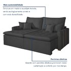 Sofá Retrátil 2 Lugares 180cm Chicago  Cinza