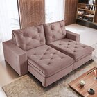 Sofá Retrátil 2 Lugares 190cm Solar  Rosê