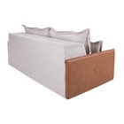 Sofá Retrátil 2 Lugares 2,00m Linho Bege Linha Pés Madeira  G