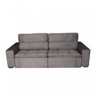 Sofá Retrátil 2 Lugares 2,5m Móveis Montreal Legacy Grafite