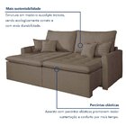 Sofá Retrátil 2 Lugares 200 Cm Chicago  Bege