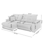 Sofá Retrátil 2 Lugares 210cm Linho Belize Cinza